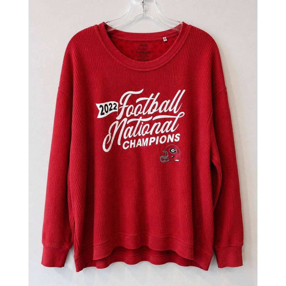 Pressbox Georgia Bulldogs Women's XL 2022 National Champions Red Pullover UGA